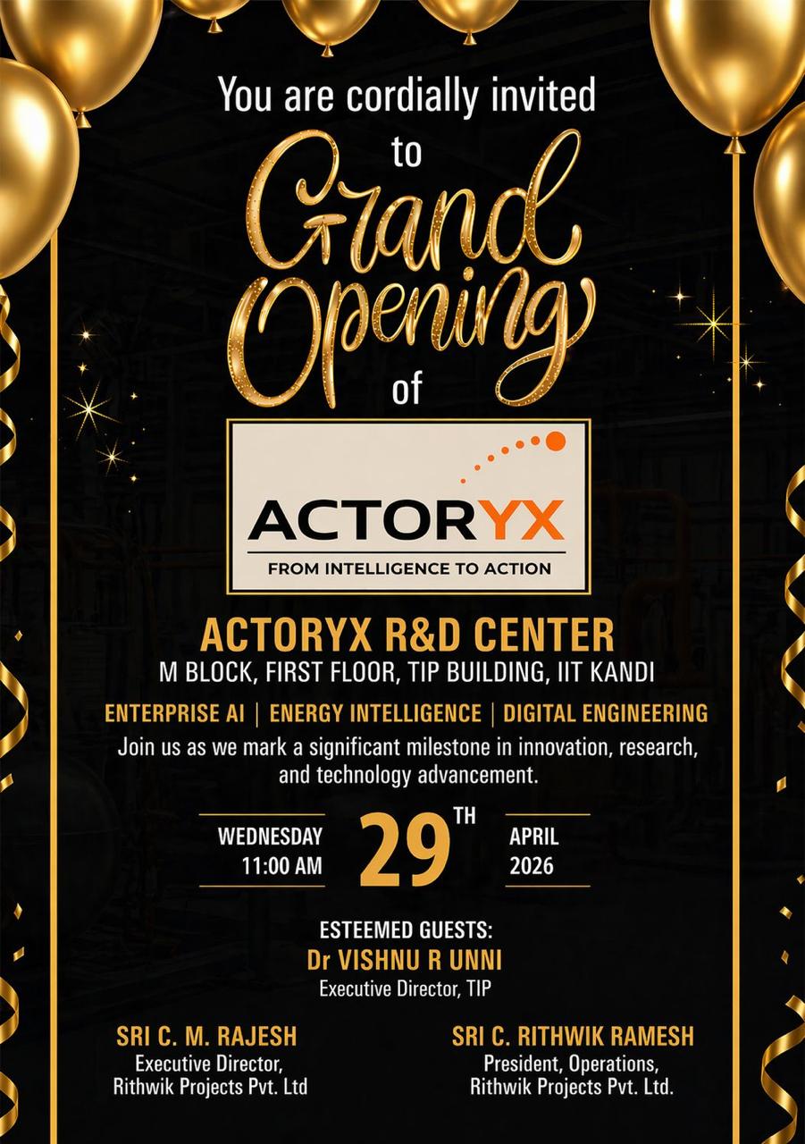 ACTORYX R&D Center Grand Opening Invitation